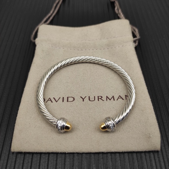 David.Yurman Jewelry - ✨David Yurman Two-Tone Cable Open Cuff Bracelet - Silver and Gold